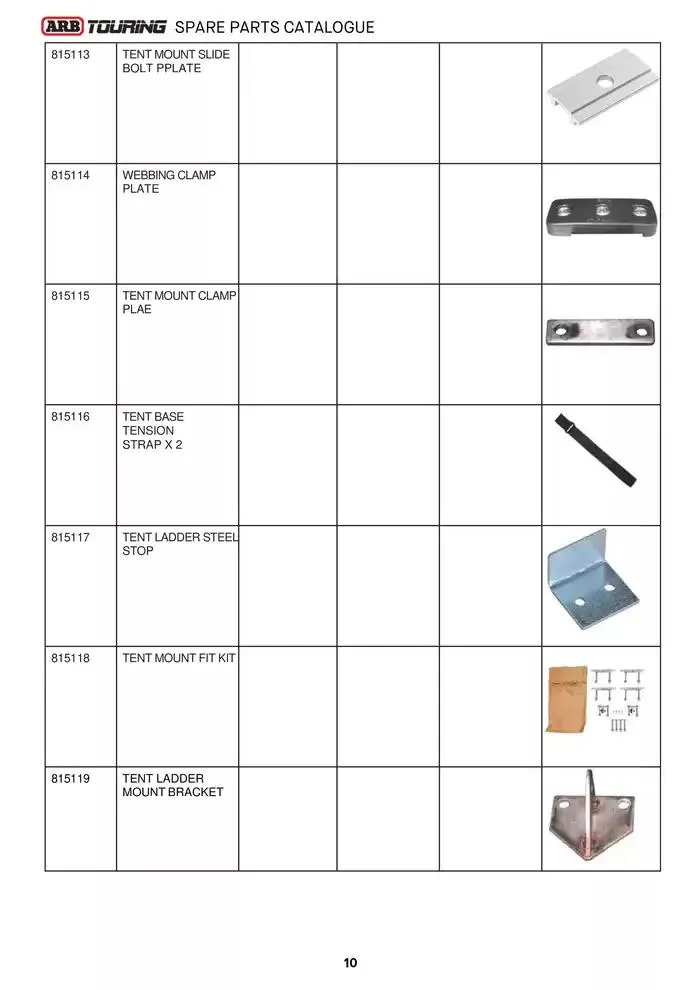 ARB Touring Spare Parts Catalogue - Catalogue valid from 14 March to 31 March 2025 - page 10