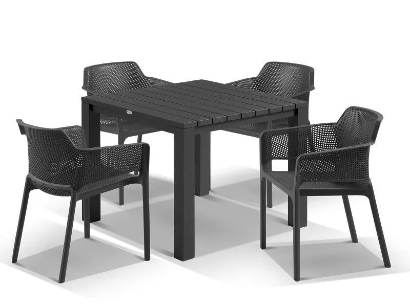 Adele Table with Bailey Chairs 5pc Outdoor Dining Setting