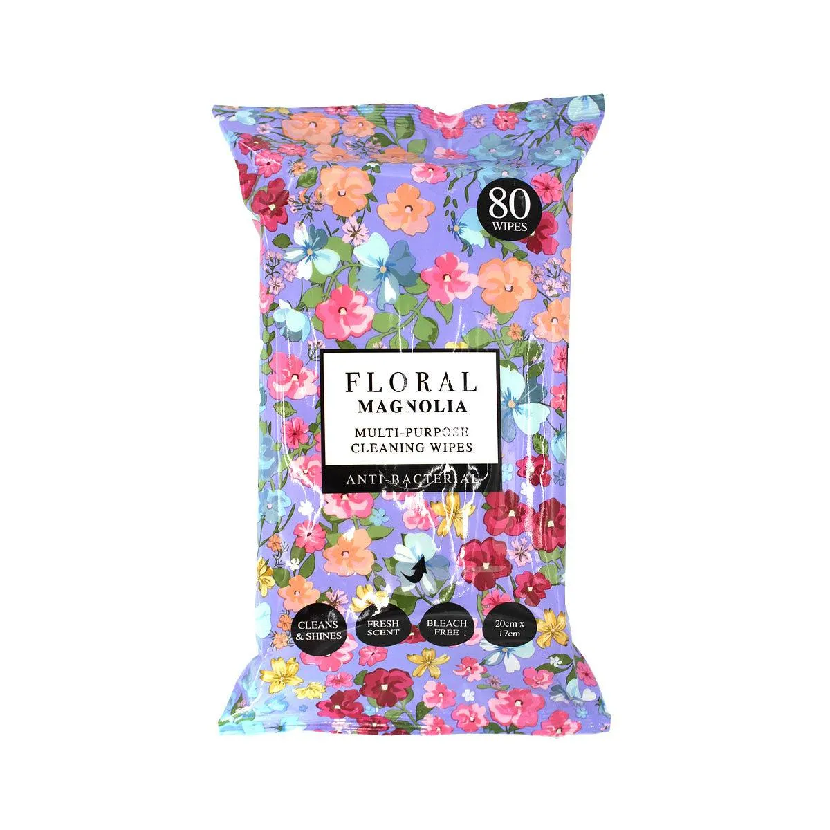 Floral Anti-Bacterial Wipes Magnolia 80pk