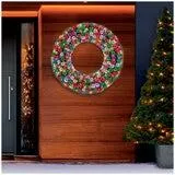 Ornament Wreath With LED Lights