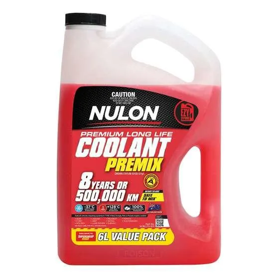 Nulon Anti-Freeze / Anti-Boil Red Premix Coolant - 6 Litre