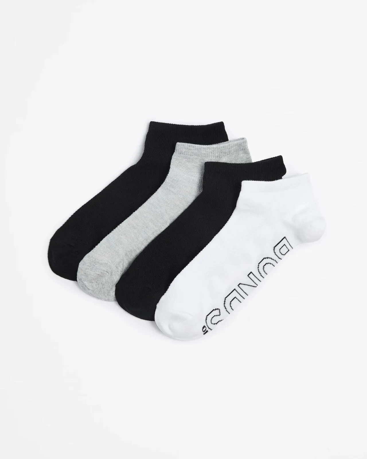 Australian Cotton 4 Pack Trainer Low Cut Socks - Bonds - White / Grey / Black