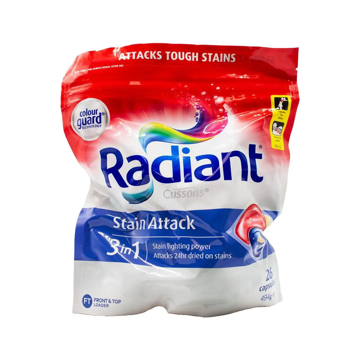 Radiant Laundry Capsules Stain Attack 3in1 26pk