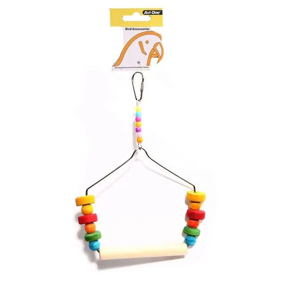 Avi One Bird Toy Coloured Block & Swing