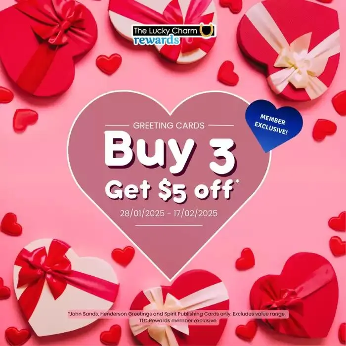Buy 3 Cards & Get $5 Off - Catalogue valid from 29 January to 17 February 2025 - page 1