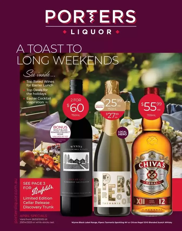 A Toast to Long Weekends - Catalogue valid from 26 March to 29 April 2025 - page 1