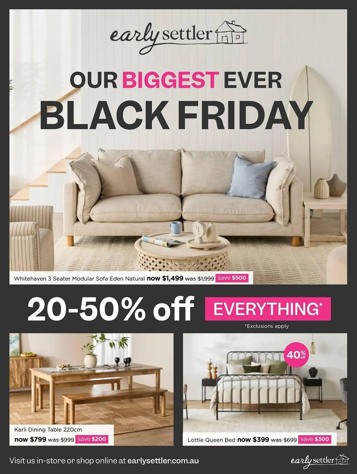 Early Settler catalogue - 1