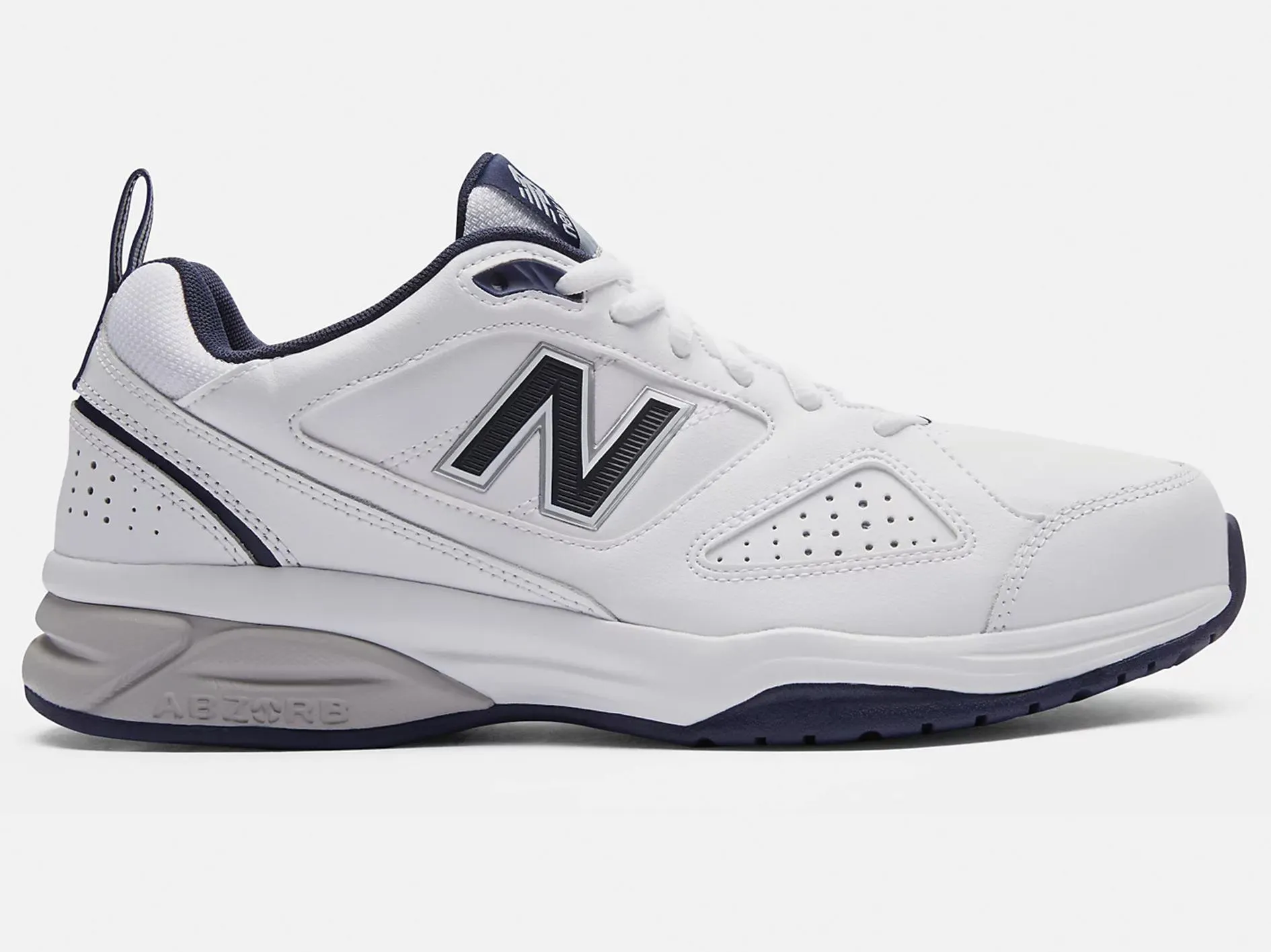 New Balance Mens 624 V4 White/Navy