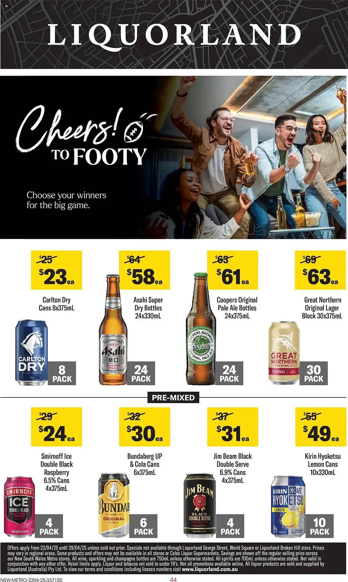 Liquorland catalogue - Catalogue valid from 23 April to 29 April 2025 - page 1