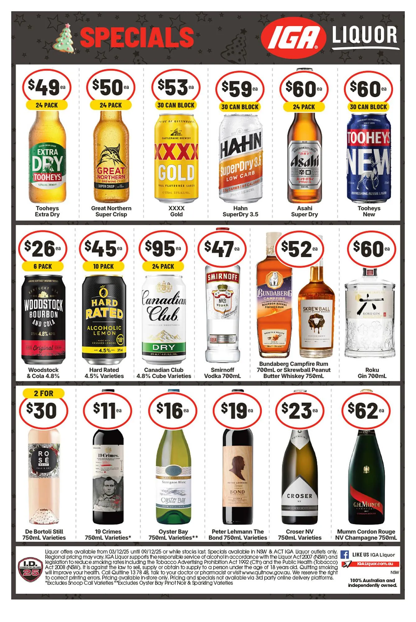 IGA Liquor catalogue - Catalogue valid from 3 December to 9 December 2025 - page 1