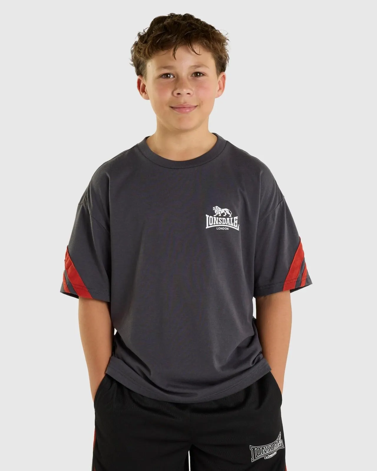Keyline Short Sleeve T-Shirt Bind - Lonsdale London - Gunmetal