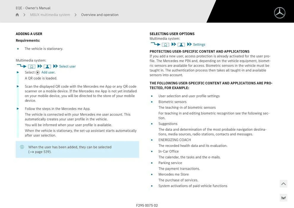 EQE Sedan - Catalogue valid from 11 September to 11 September 2025 - page 537