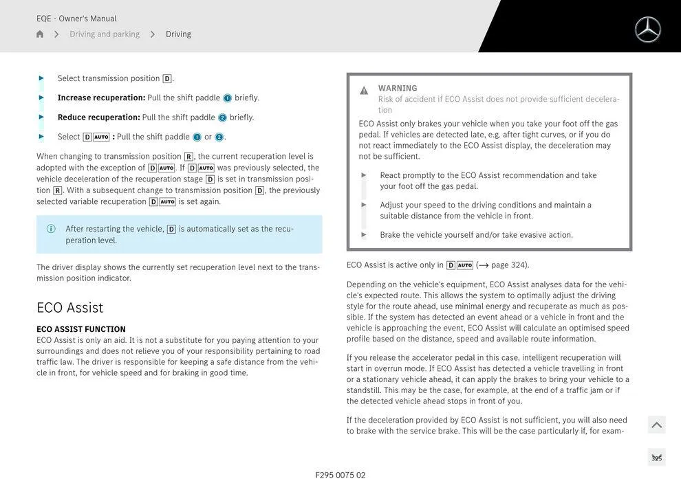 EQE Sedan - Catalogue valid from 11 September to 11 September 2025 - page 325