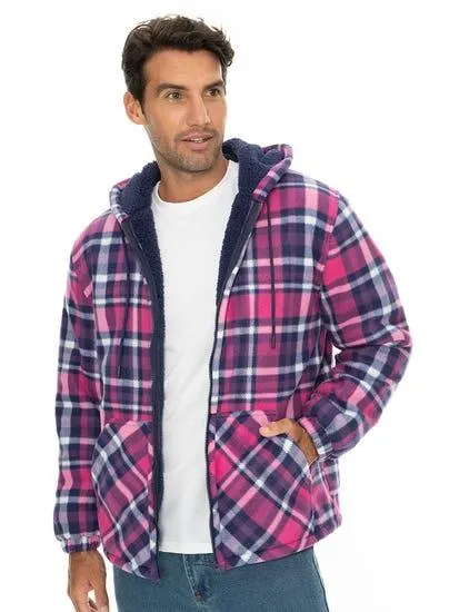 Lowes Hooded Sherpa Jacket Pink
