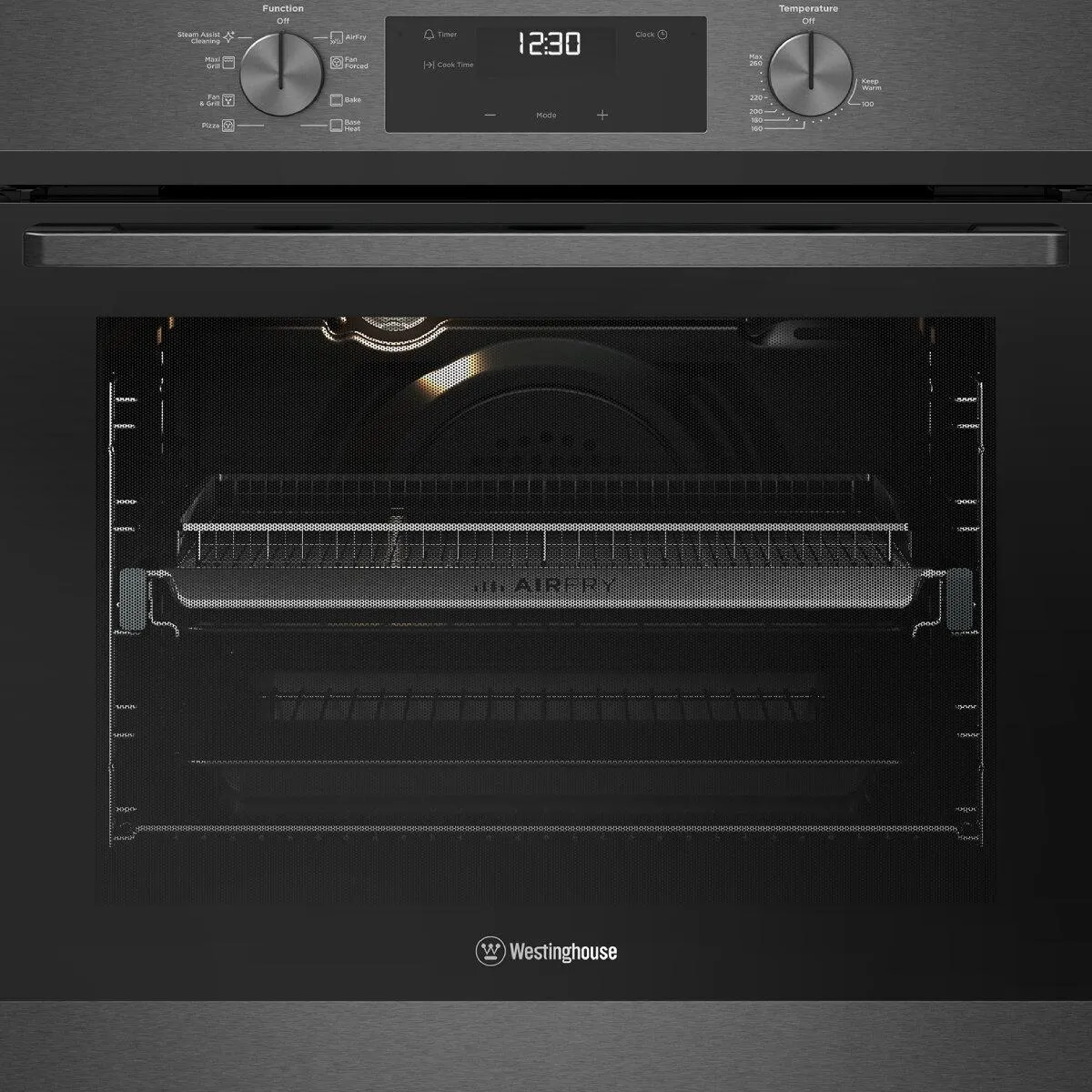 Westinghouse 60cm Multi-Function Oven with AirFry Dark Stainless Steel WVE6516DD