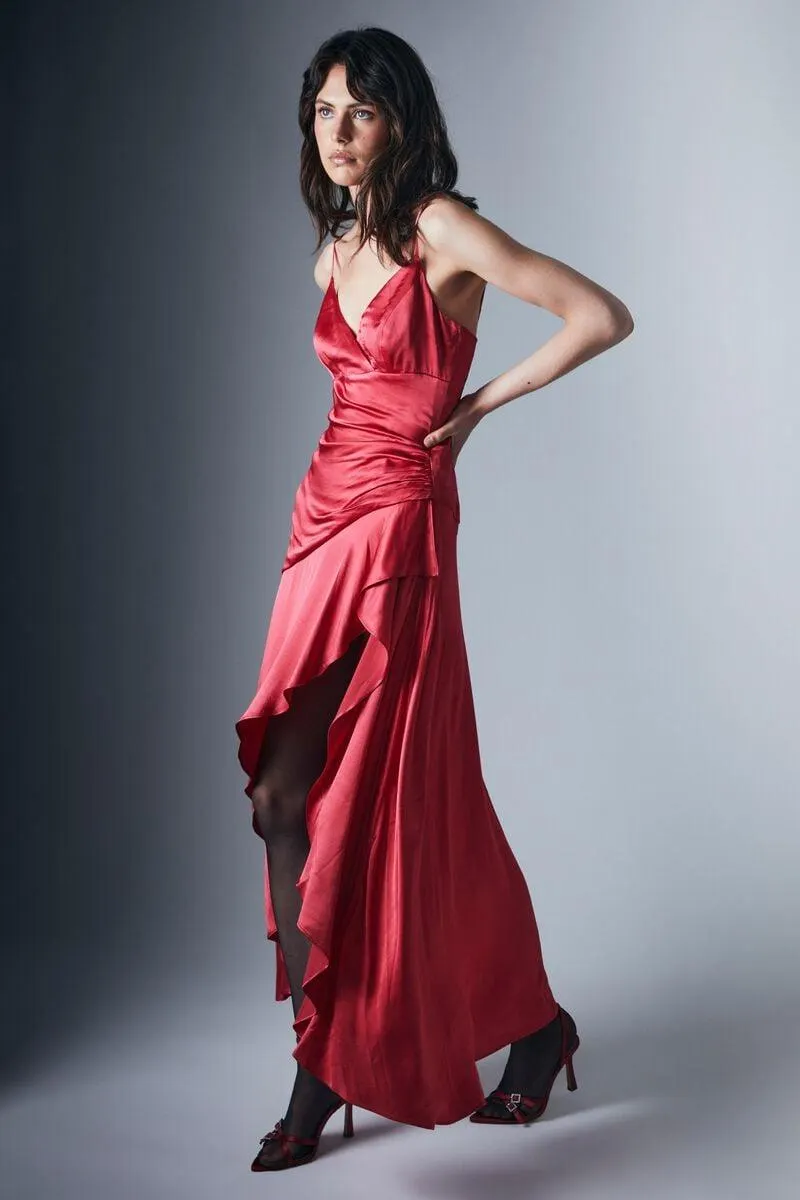 sorella midi dress in wine