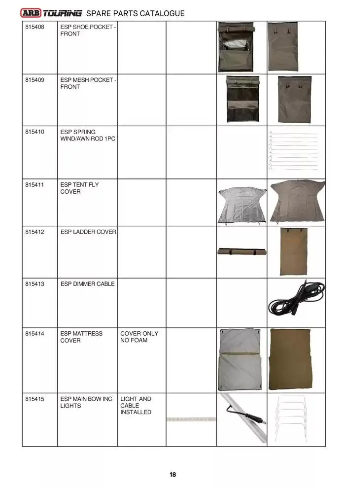 ARB Touring Spare Parts Catalogue - Catalogue valid from 14 March to 31 March 2025 - page 18