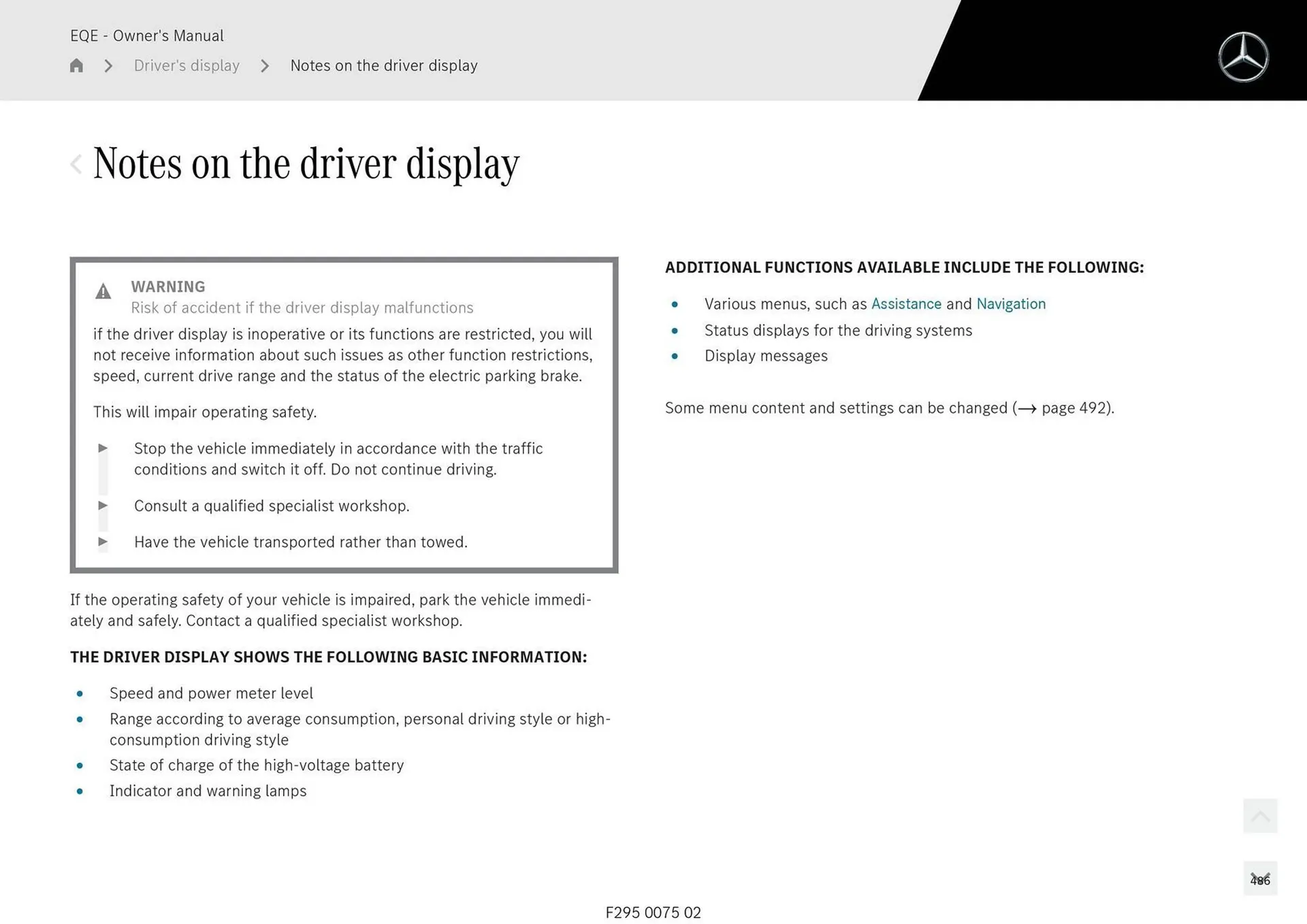 Mercedes-Benz catalogue - Catalogue valid from 11 September to 11 September 2025 - page 486