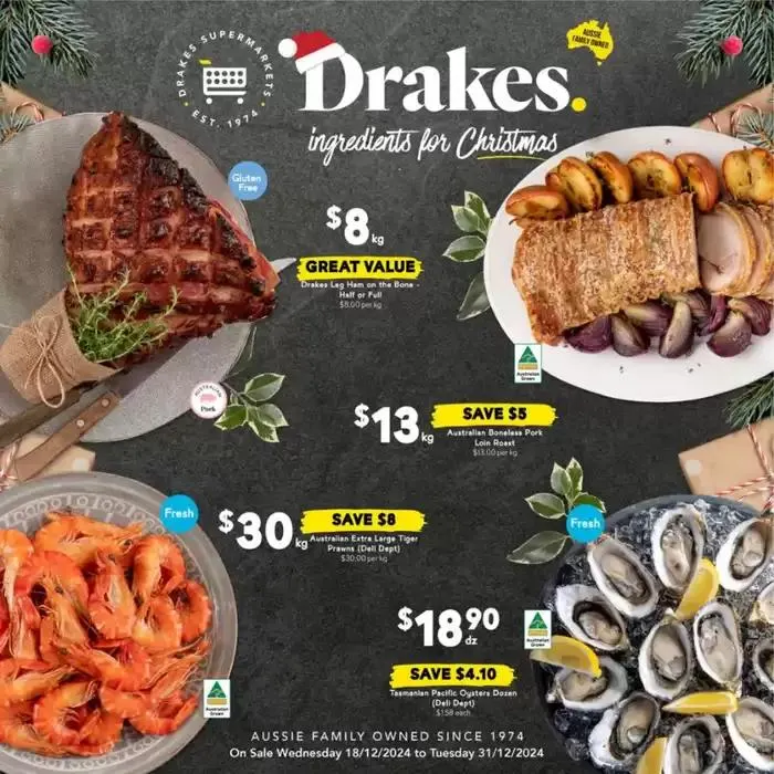 Drakes 18/12 - Catalogue valid from 18 December to 31 December 2024 - page 1