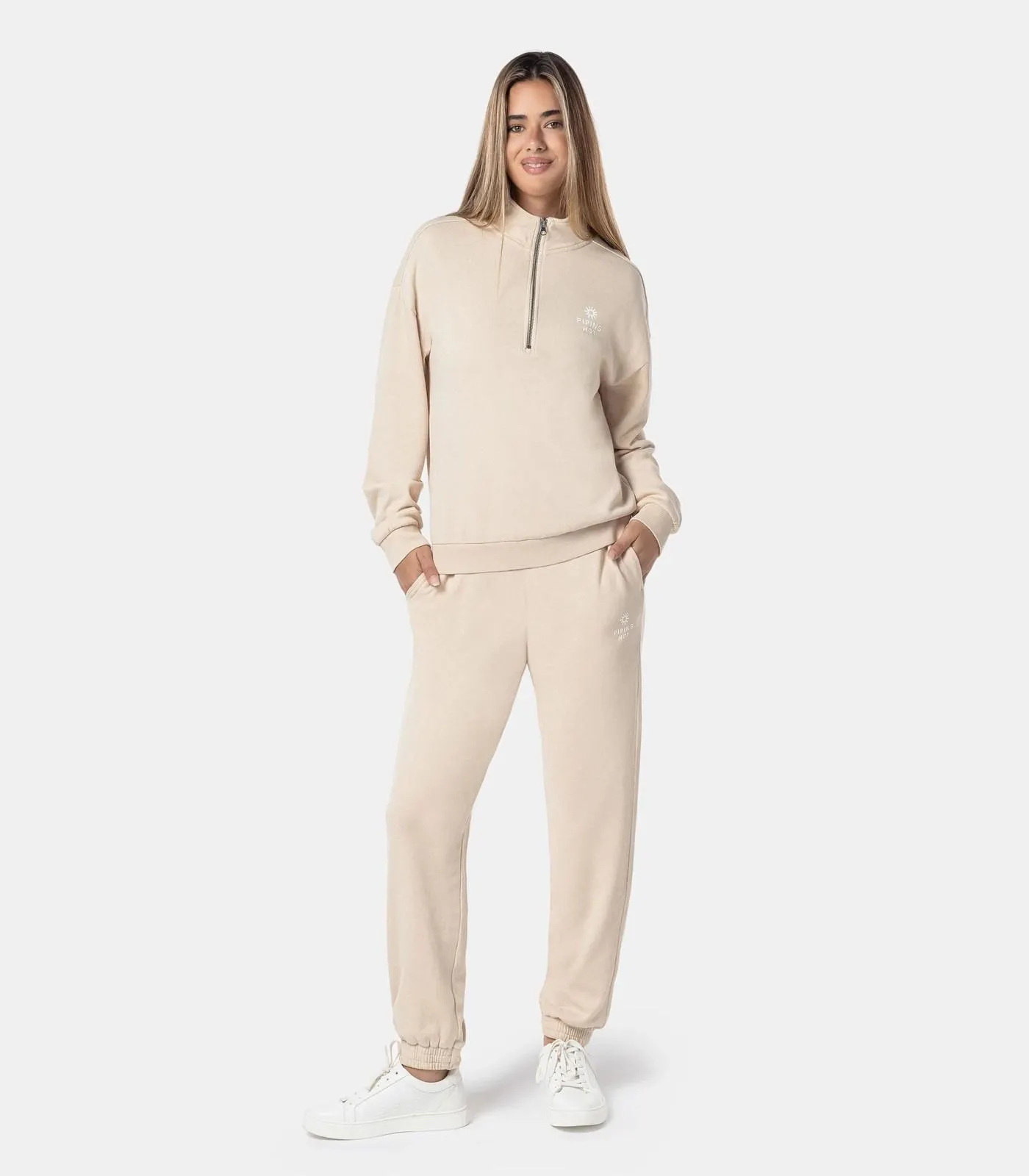 Piping Hot Trackpants - Neutral