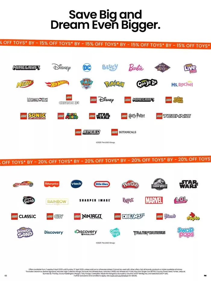 Myer Toy Sale - Catalogue valid from 8 April to 27 April 2025 - page 2