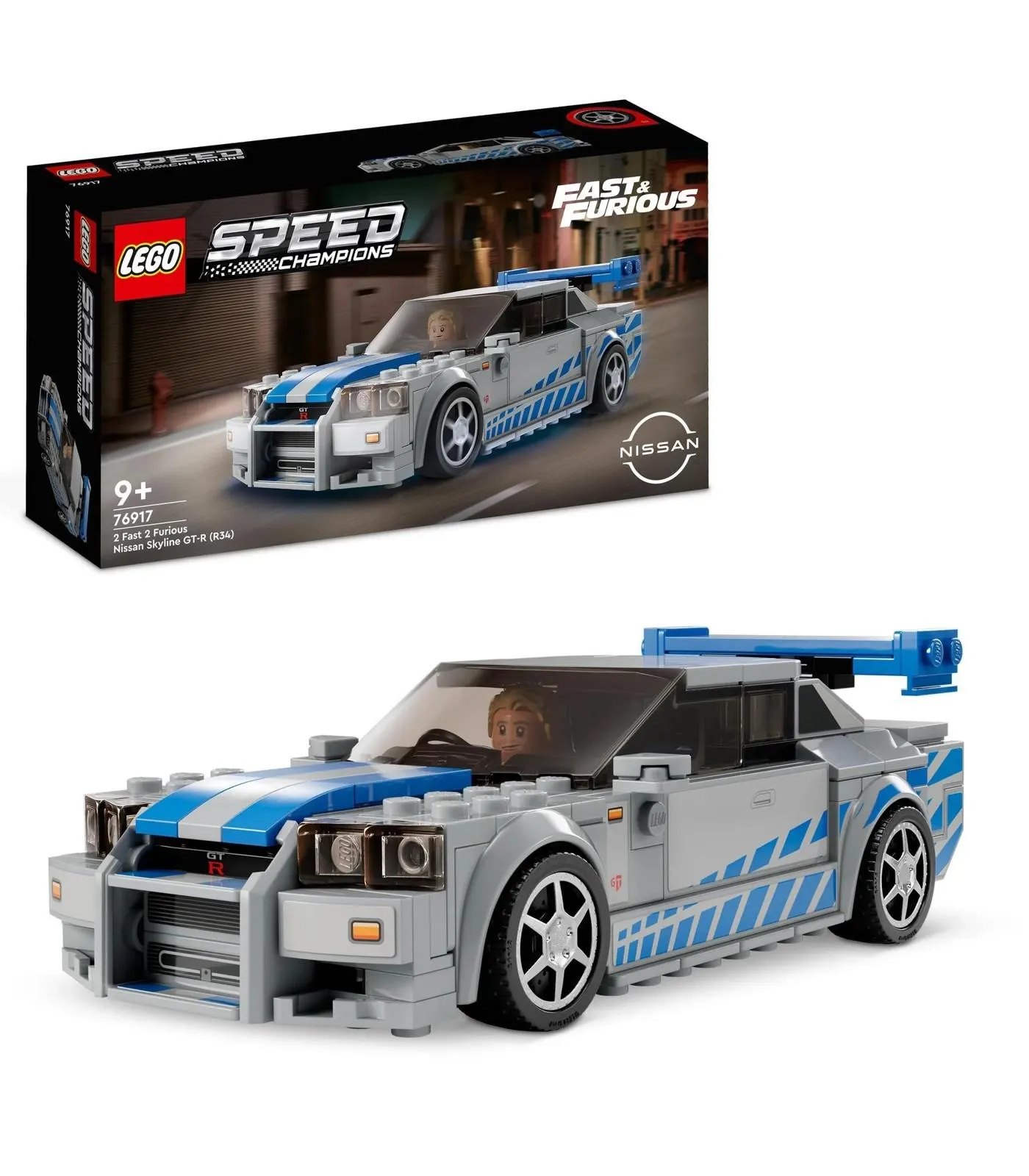LEGO® Speed Champions 2 Fast 2 Furious Nissan Skyline GT-R (R34) 76917
