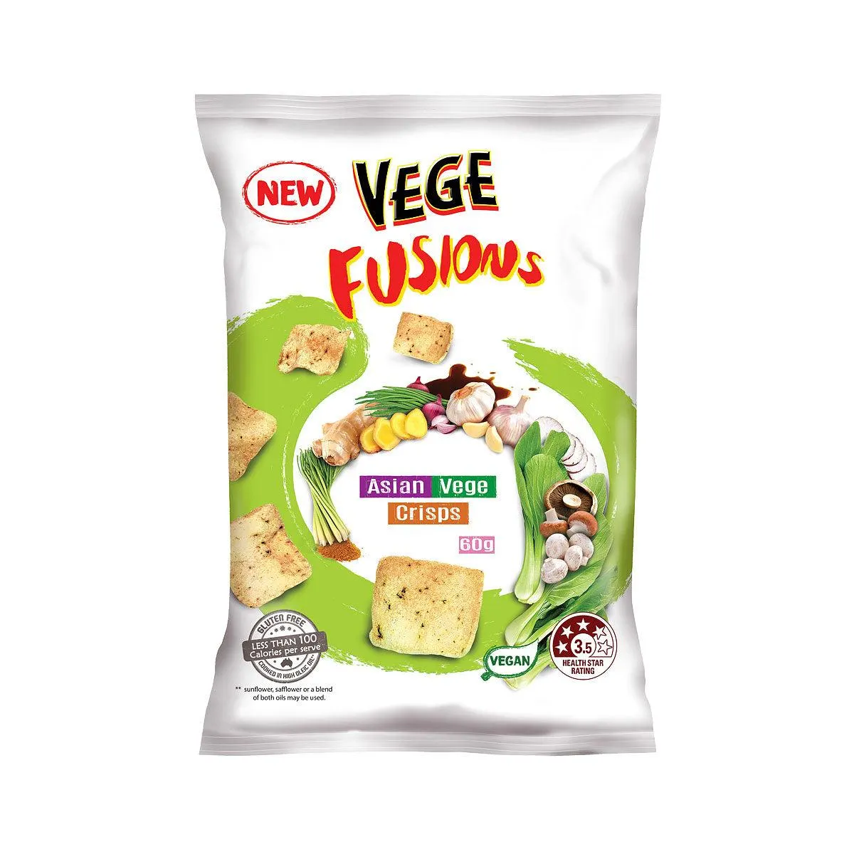 Vege Fusions Asian Vege Crisps 60g