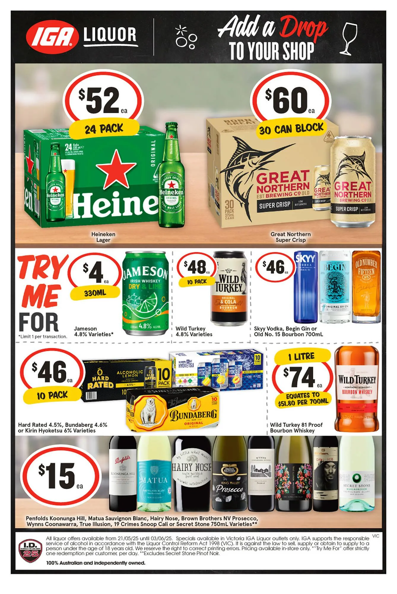 IGA Liquor catalogue - Catalogue valid from 21 May to 27 May 2025 - page 1