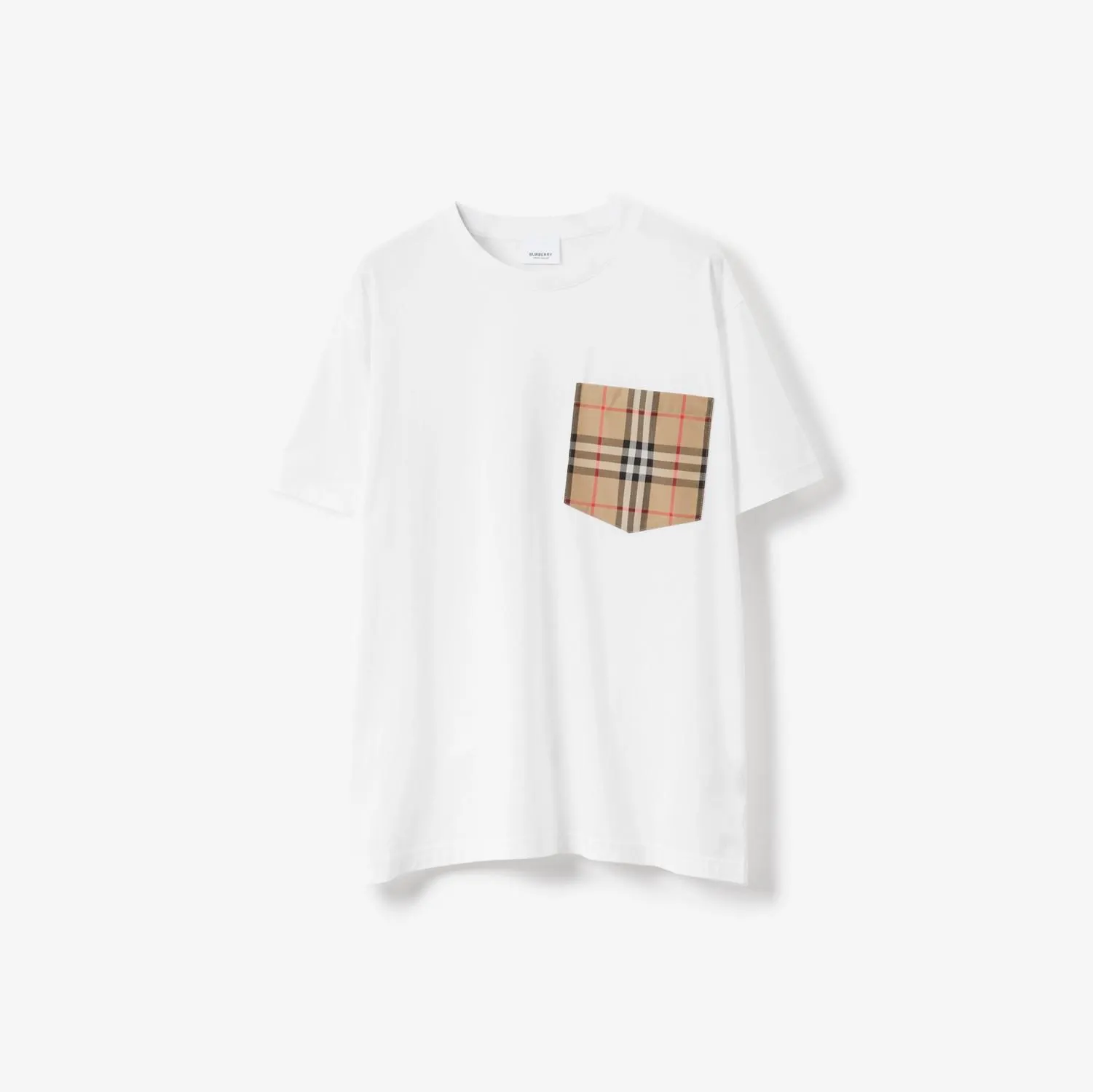 Check Pocket Cotton T-shirt