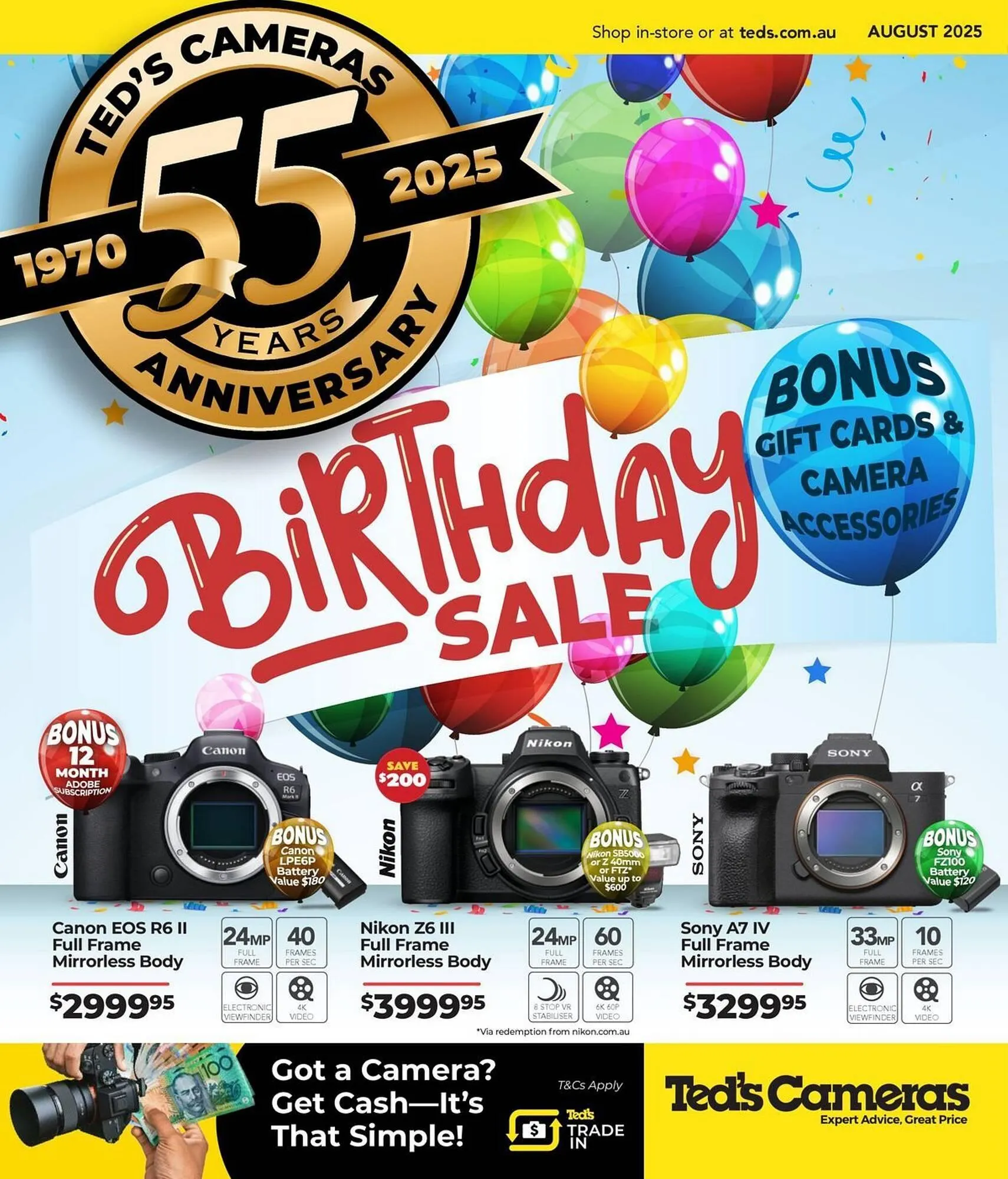 Teds Cameras catalogue - Catalogue valid from 4 August to 31 August 2025 - page 1