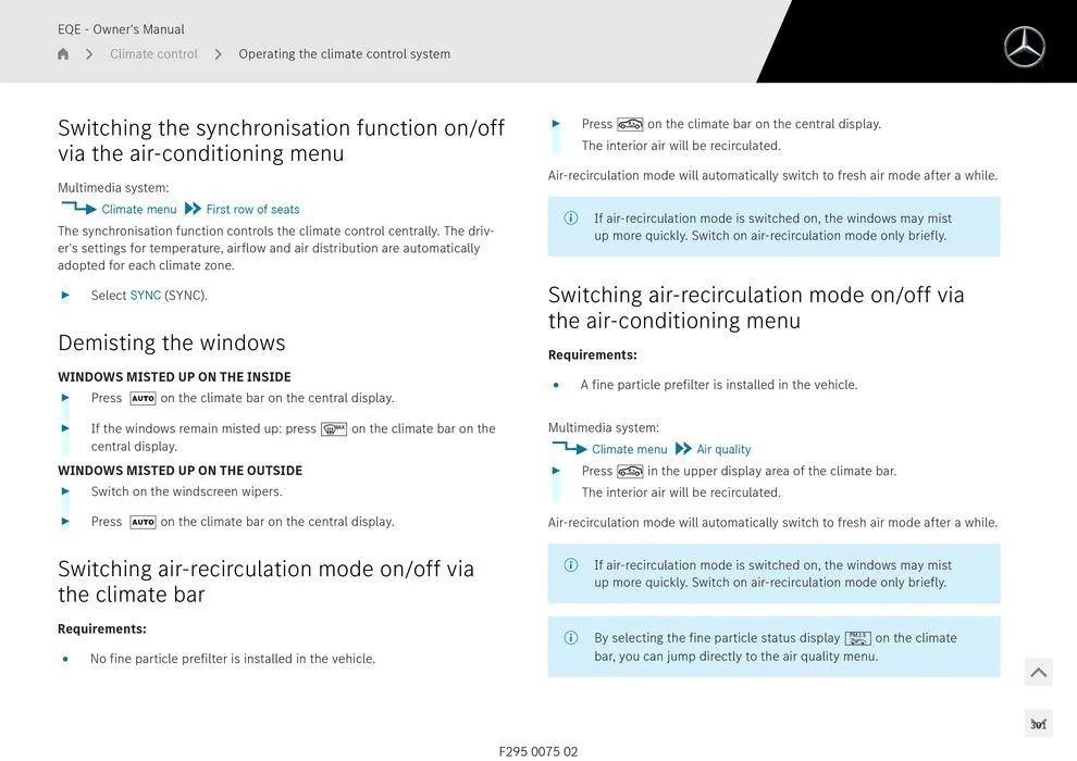 EQE Sedan - Catalogue valid from 11 September to 11 September 2025 - page 301