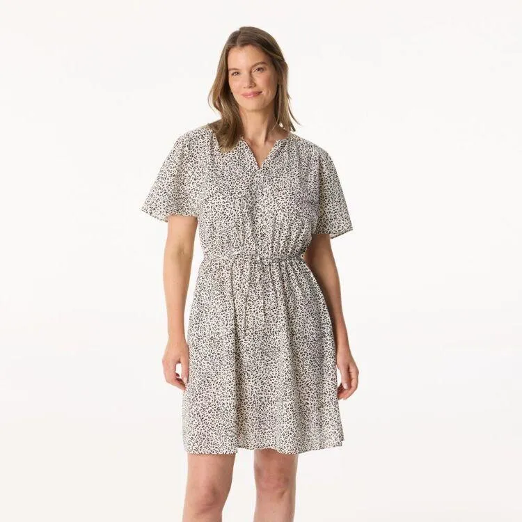 Khoko Collection Women's Cotton Pop Over Dress Animal