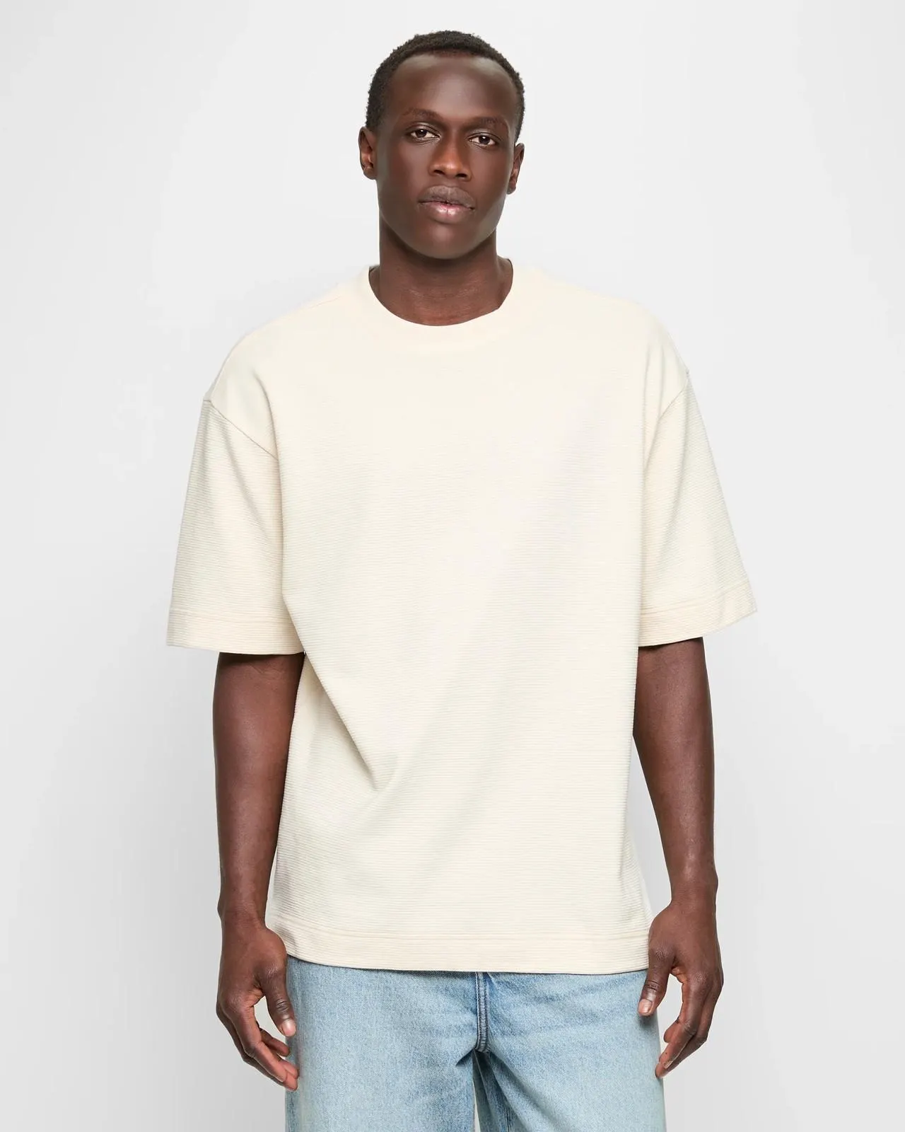 Australian Cotton Textured Heavyweight T-Shirt - Birch
