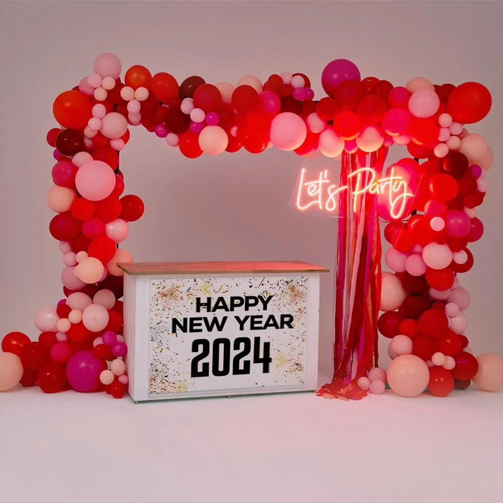 Backdrop Pak32 Free Standing Garland, Streamer Feature, Neon Sign & Personalised