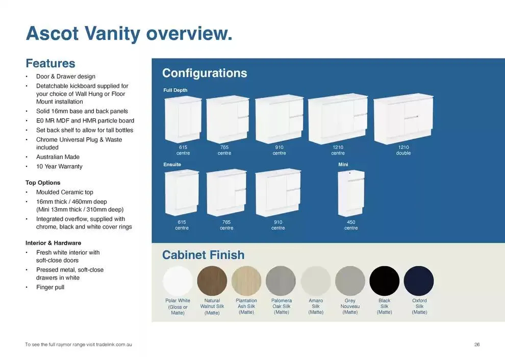 Raymor Vanities Brochure - Catalogue valid from 18 April to 30 April 2025 - page 26