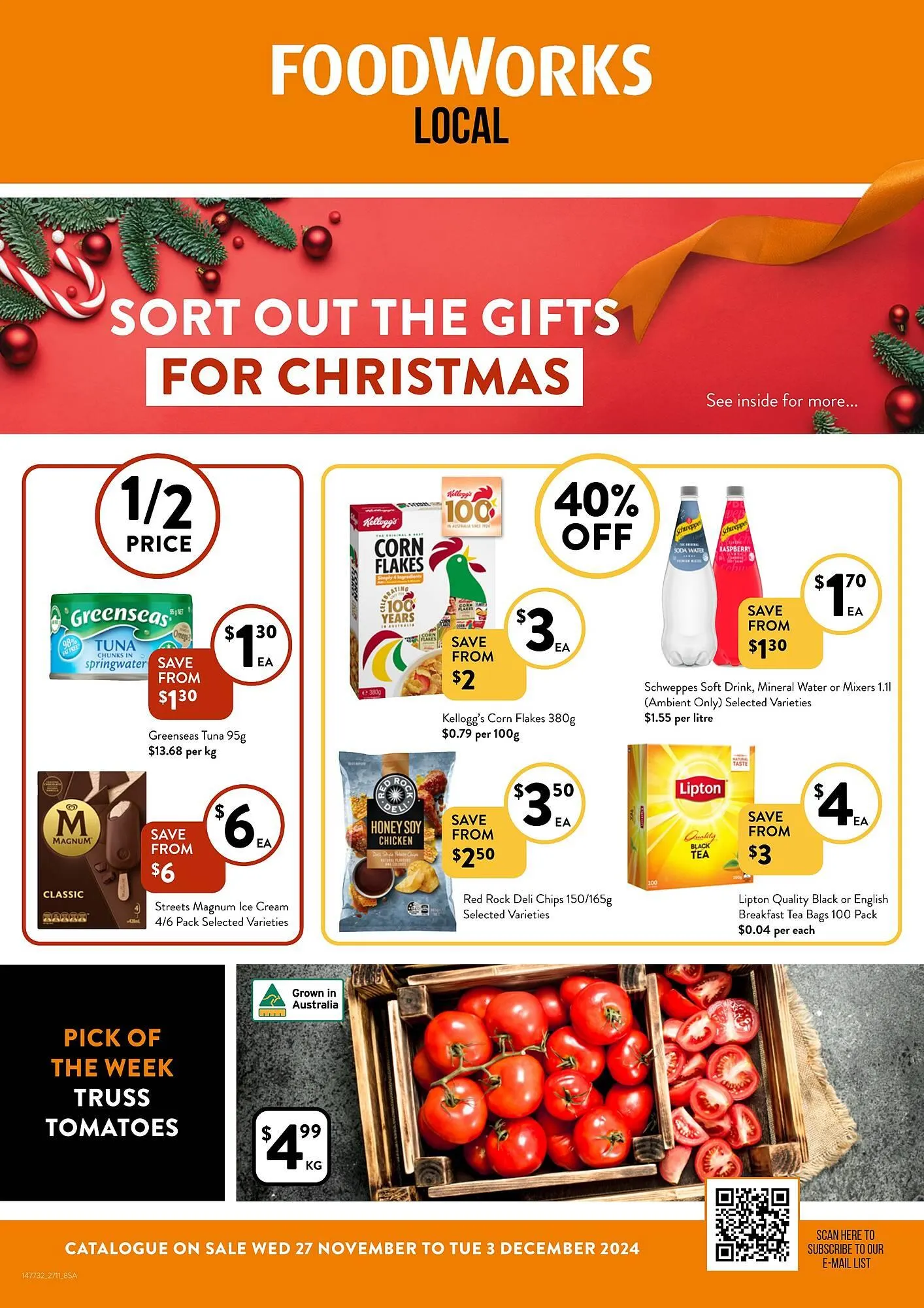 Foodworks catalogue - Catalogue valid from 27 November to 3 December 2024 - page 1