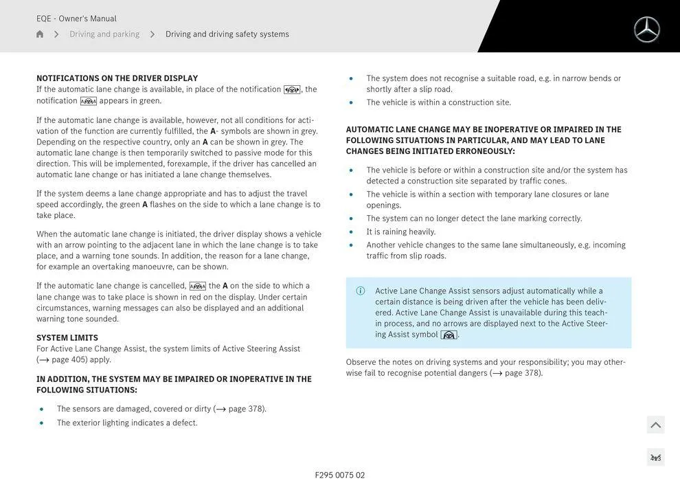 EQE Sedan - Catalogue valid from 11 September to 11 September 2025 - page 413