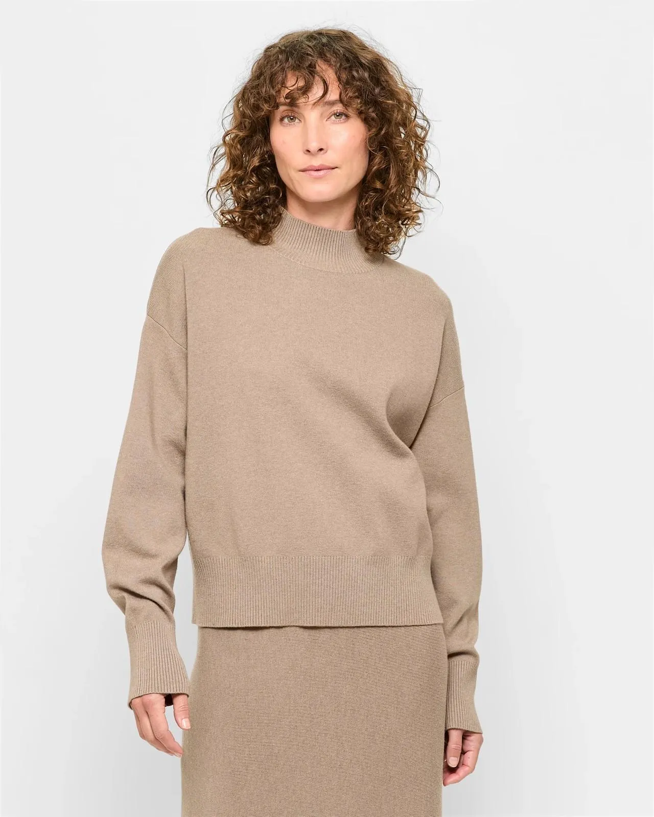Long Sleeve High Neck Sweater - Preview - Coco Marle