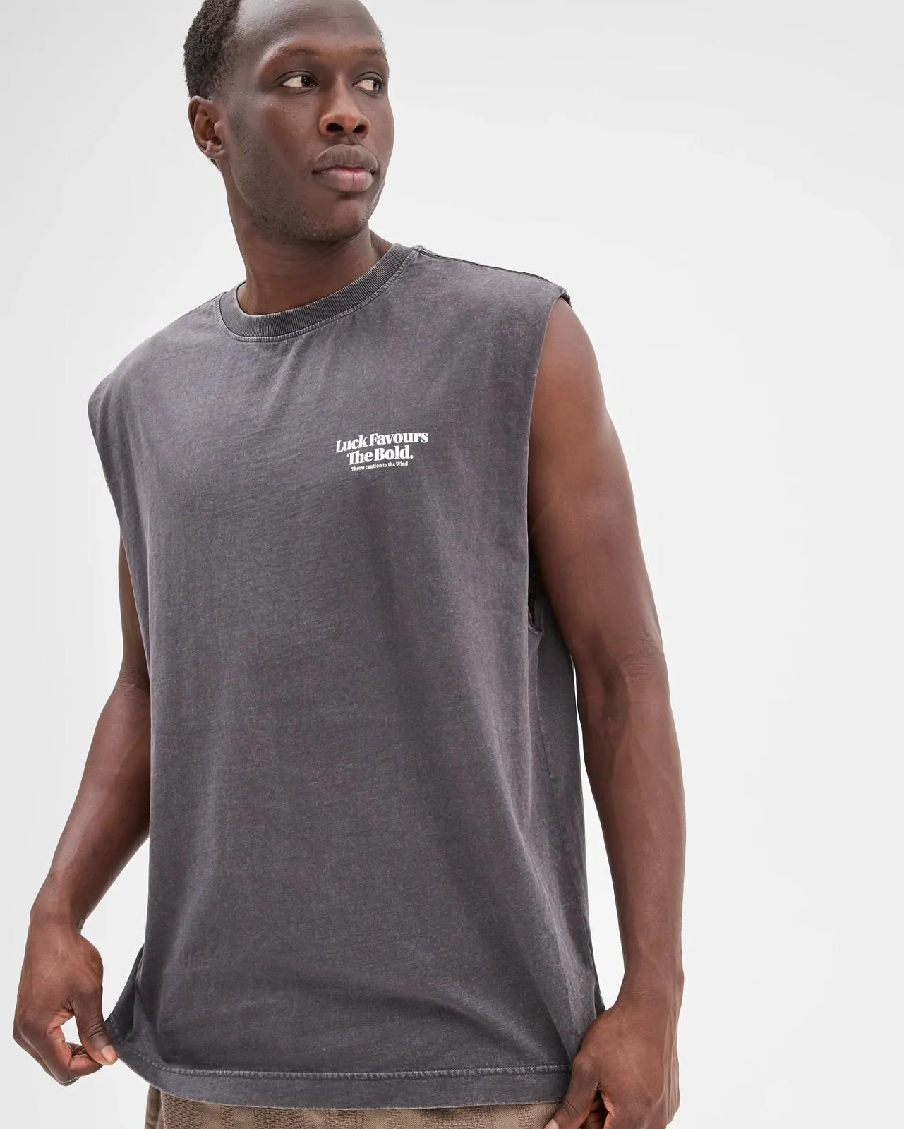 Australian Cotton Graphic Tank Top - Commons - Luck Favours Phantom