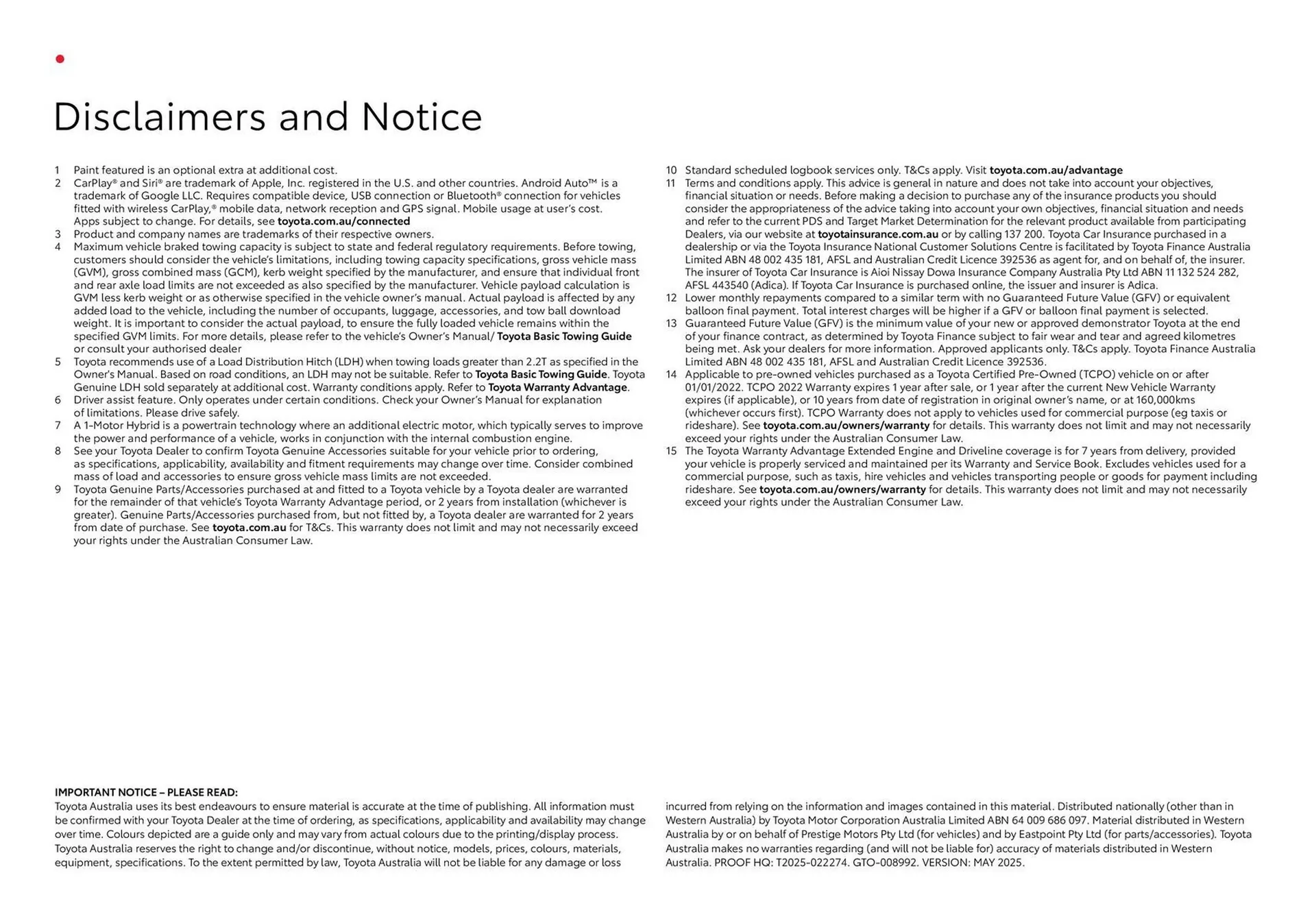 Toyota catalogue - Catalogue valid from 20 June to 20 June 2026 - page 22