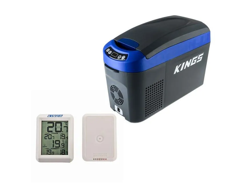 Kings 15L Centre Console Fridge/Freezer + Wireless Fridge Thermometer
