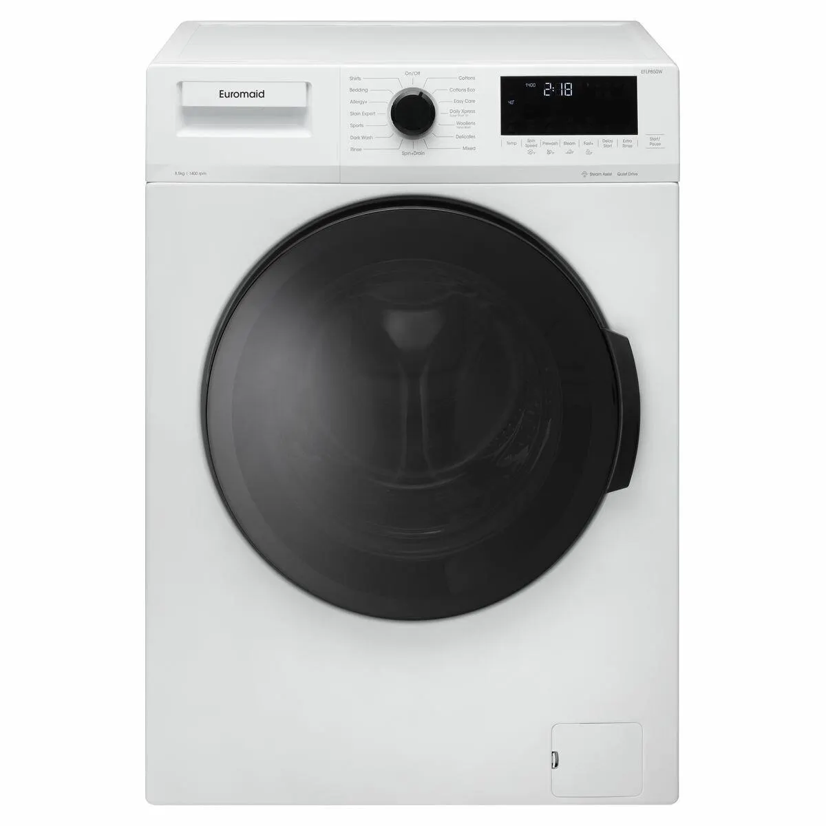 Euromaid 8.5kg Front Loading Washing Machine EFLP850W