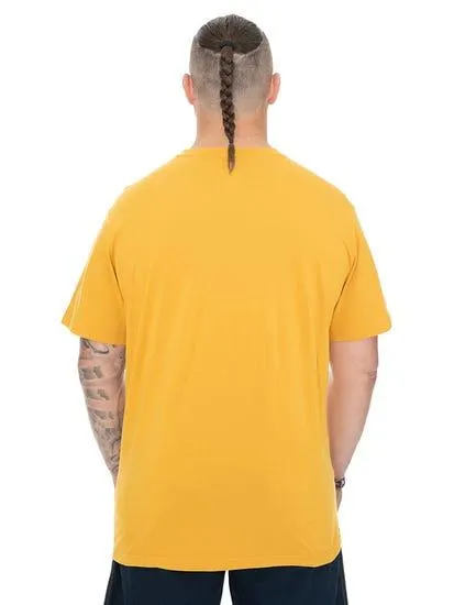 Built N Fit Plain V Neck T-Shirt Mustard