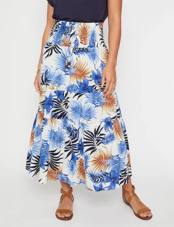 Millers Tiered Maxi Rayon Skirt