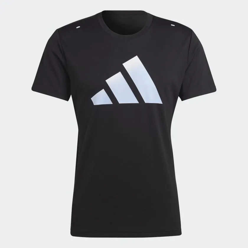 Adidas Run Icons 3 Bar Logo T-Shirt - Mens - Black