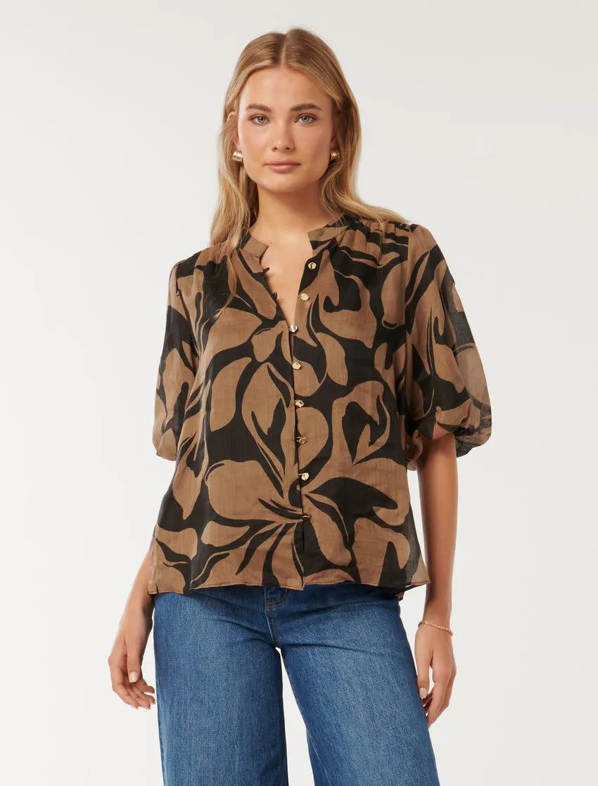 Paloma Puff-Sleeve Blouse