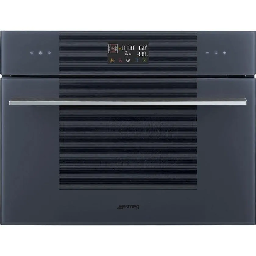 Smeg SOA4102M1G Linea 45cm Neptune Grey Combination Microwave Oven