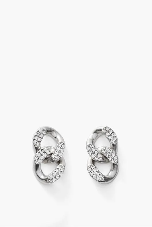 Crystal Curb Chain Earring