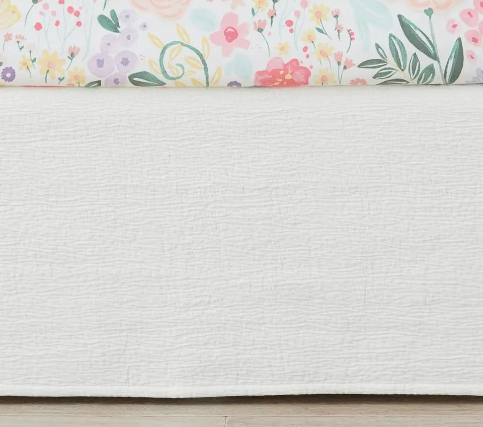 Organic Matelasse Cot Skirt