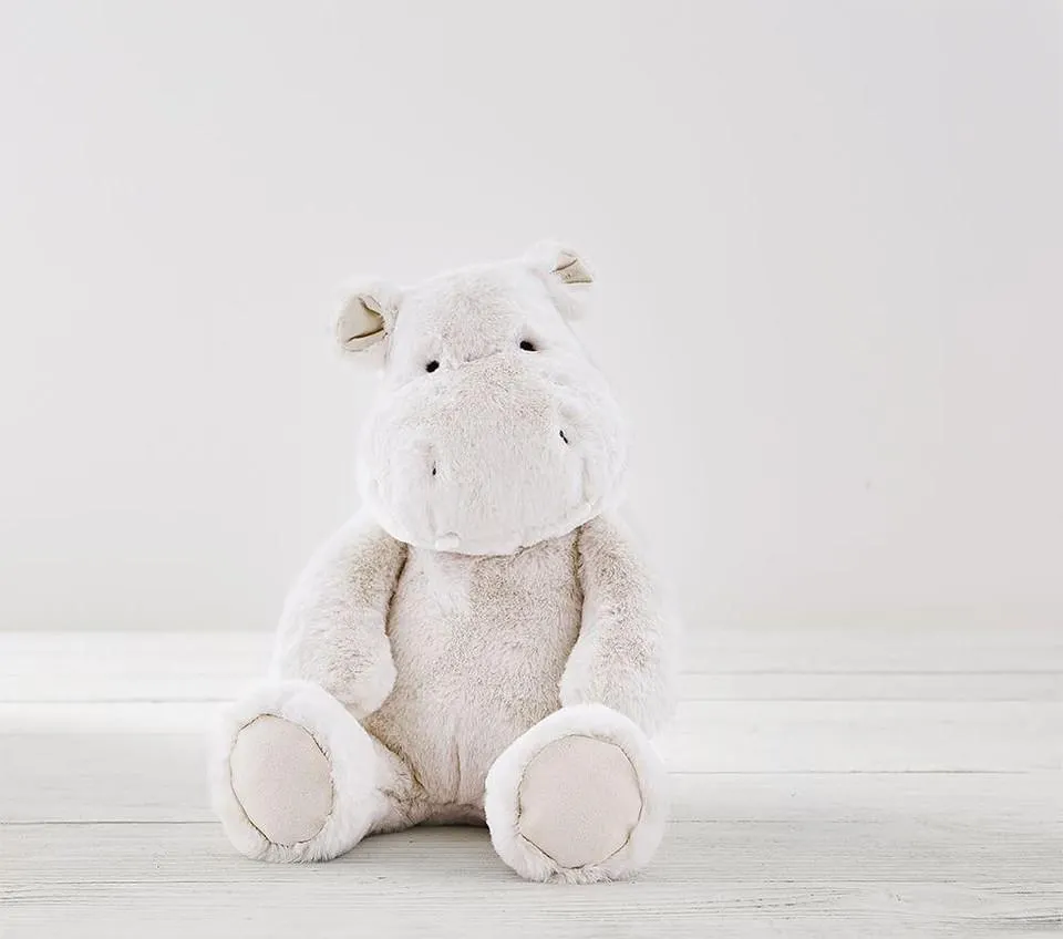 Grey Hippo Nursery Plush